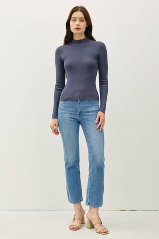 The Basic Ribbed Mockneck Sweater