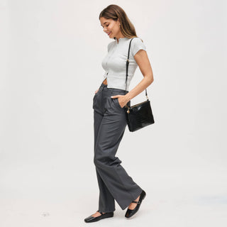 The Judy Double Zip Crossbody in Black - Olive Street