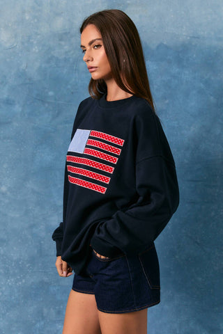 The Stars & Thread Crew Oversized Sweatshirt - Olive Street