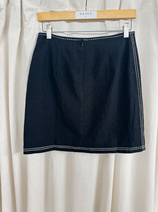 Bonez Contrast Stitch Mini Skirt
