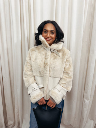 Faux Mink Vegan Leather Jacket