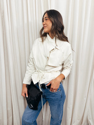 The Buckle Funnel Neck Jacket - Olive Street