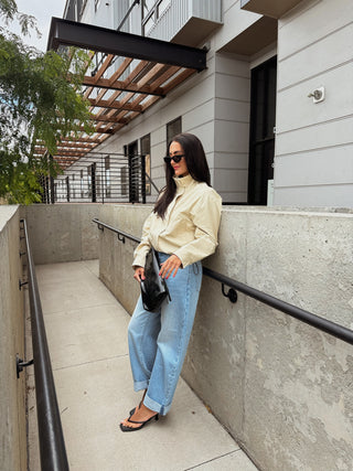 The Stand Collar Drawstring Jacket