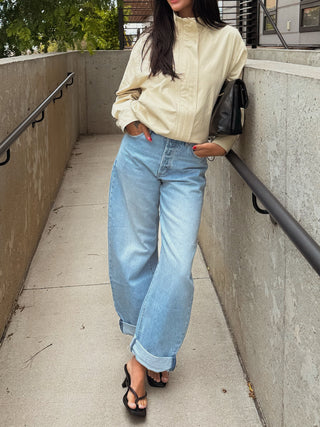 The Stand Collar Drawstring Jacket