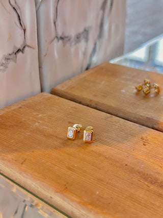Baguette Stud Earrings - Olive Street