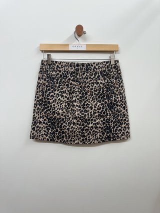 Leopard Micro Clean Hem Skirt