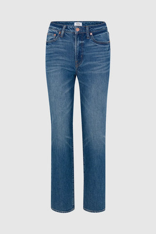 The Aleks Mid Rise Straight Long Jean in Sea Salt