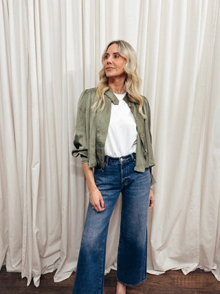 The High Neck Pleat Detail Jacket