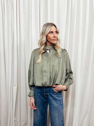 The High Neck Pleat Detail Jacket