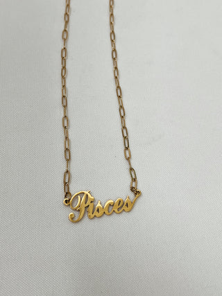 Pisces Zodiac Chain Necklace