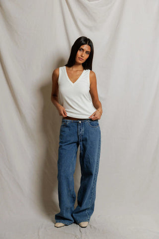 The Mallory V Neck Tank - Olive Street