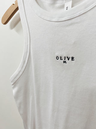 Olive Street Embroidered Tank