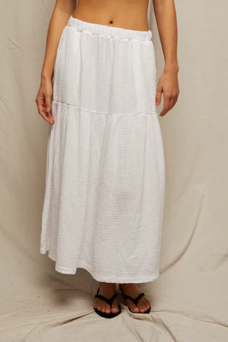 Bella Double Gauze Midi Skirt