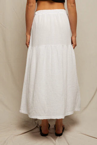 Bella Double Gauze Midi Skirt