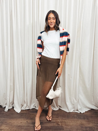 The Meera Midi Skirt - Olive Street