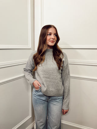 Melina Mock Neck Pullover Sweater