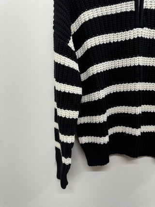 Farleigh Half Zip Stripe Sweater