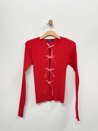 Bow Cut Out Sweater