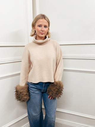 Hadley Faux Fur Cuff Sweater