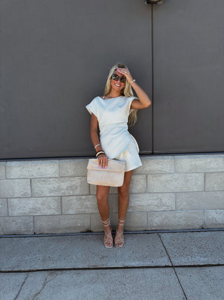 The Asymmetrical Trouser Short Set - Olive Street