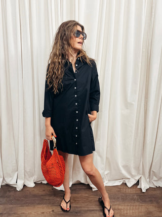 The Felicia Cotton Poplin Button Dress