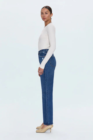 The Cassie Super High Rise Straight in Cameo Vintage - Olive Street