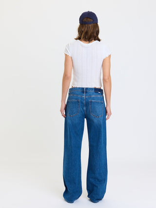 The Mid Rise Relaxed Baggy Jean - Olive Street