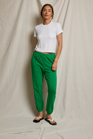 The Fitz Viscose Rib Crewneck Tee - Olive Street