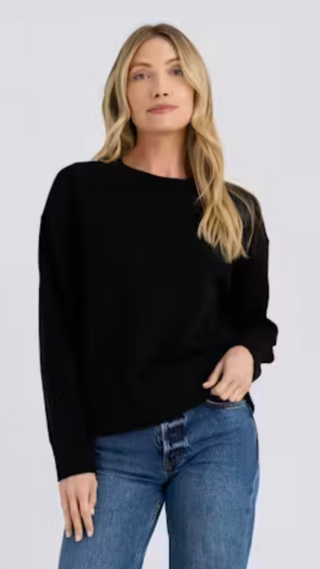 The Paloma Crewneck in Black