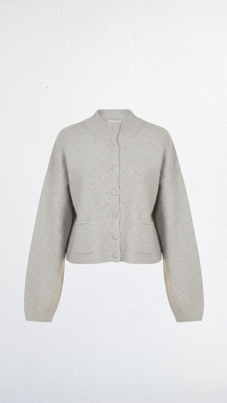 The Mock Neck Front Pocket Cardigan
