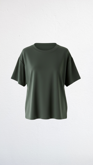 The Loose Fit Knit Tee in Green