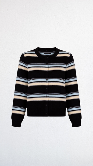 The Soft Button Cardigan in Blue