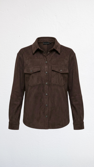 The Faux Suede Shirt Jacket