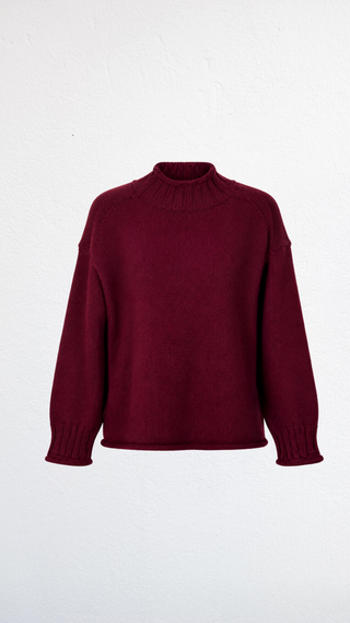 The Funnel Neck Cotton Sweater