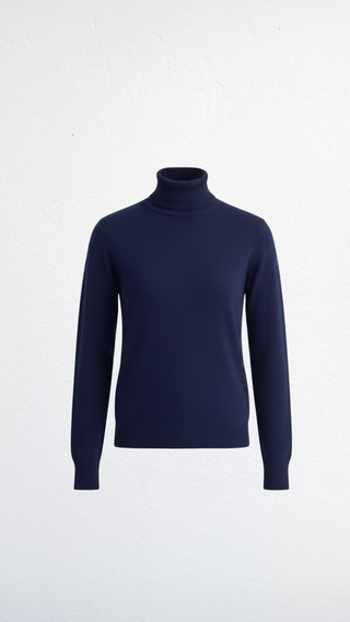 The Silene Turtleneck Sweater in Navy
