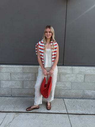 The Relaxed Barrel Linen Pants in Natural - Olive Street