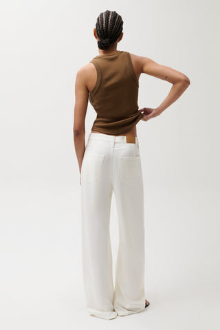 The Sydney High Rise Linen Bowed Wide Leg Pant