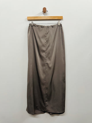 Textured Satin Elastic Skirt