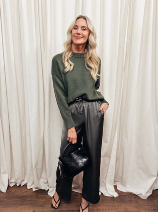 Janet Cotton Sweater in Fern Green