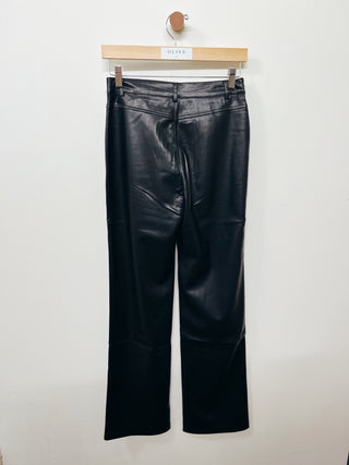 Faux Leather Bootcut Pant
