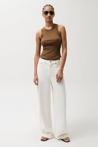 The Sydney High Rise Linen Bowed Wide Leg Pant