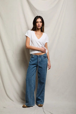 The Recycled Cotton V Neck - Olive Street