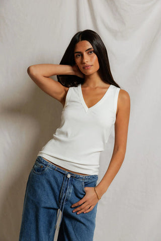 The Mallory V Neck Tank - Olive Street