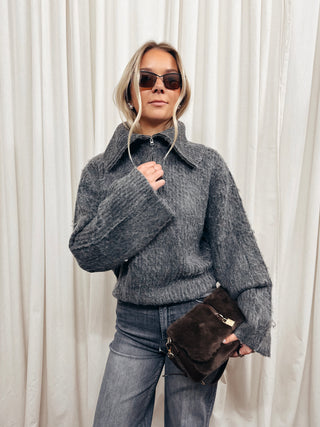 The Saer Half Zip Sweater - Olive Street