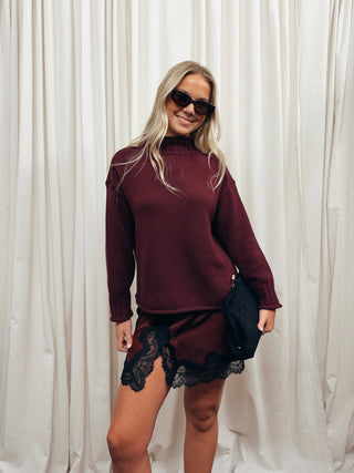 The Funnel Neck Cotton Sweater
