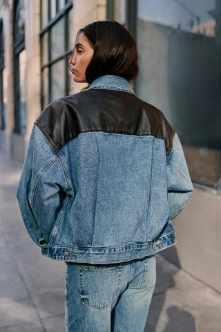 The Issa Ankle Mid Rise Relaxed Ankle Straight Jean in Metropolis