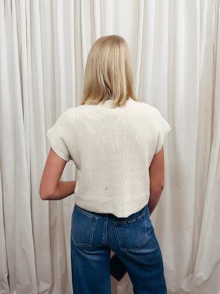 Short Sleeve Easy Sweater