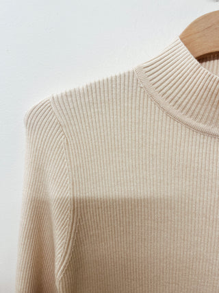 Rib Mock Neck Sweater