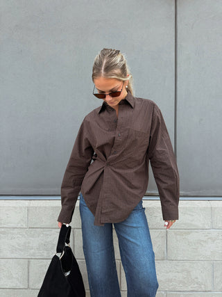 The Mila Long Sleeve Button Down Wrap Top