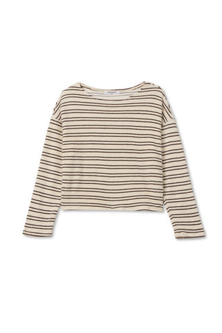 The Keri Loop Terry Stripe Long Sleeve